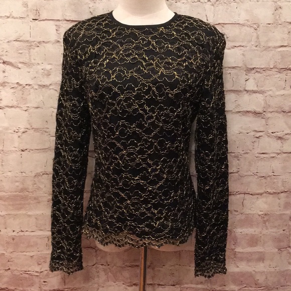 black and gold dressy tops